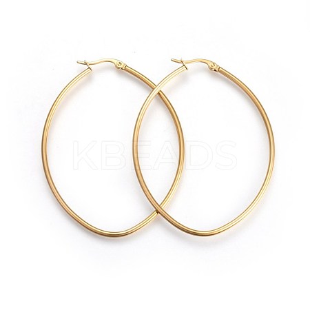 201 Stainless Steel Hoop Earrings EJEW-A052-15B-G-1