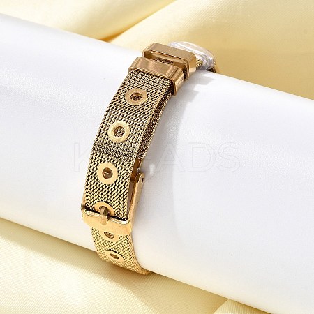 304 Stainless Steel Watch Band Bracelets BJEW-L714-01G-1