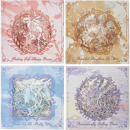 4Sets 4 Styles Paper Scrapbooking DIY-GF0011-36-1