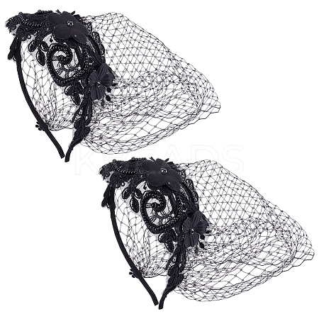 Polyester Acrylic Hair Bands PHAR-WH0020-07-1
