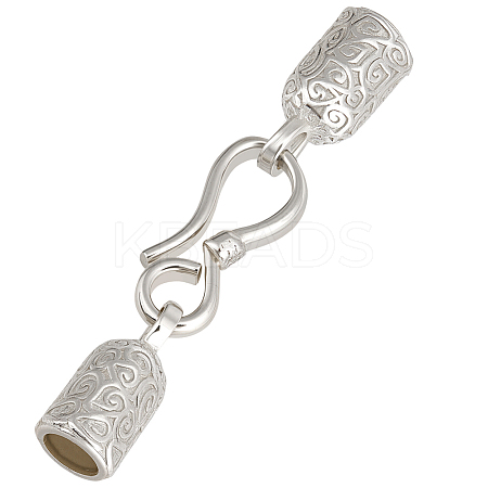 925 Sterling Silver Cord Ends STER-BC0003-27S-1