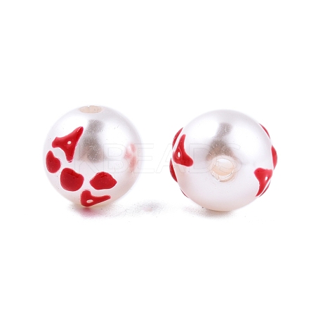 Halloween Opaque ABS Plastic Imitation Pearl Enamel Beads KY-G020-01M-1
