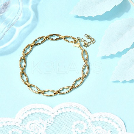 304 Stainless Steel Hollow Cross-Linked Chain Bracelets for Men BJEW-JB12295-02-1