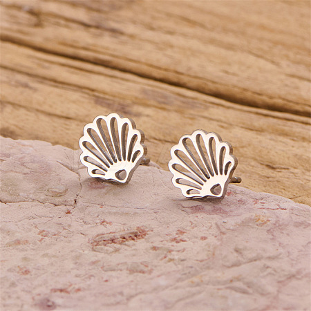 201 Stainless Steel Stud Earrings FS-WG29B49-02-1