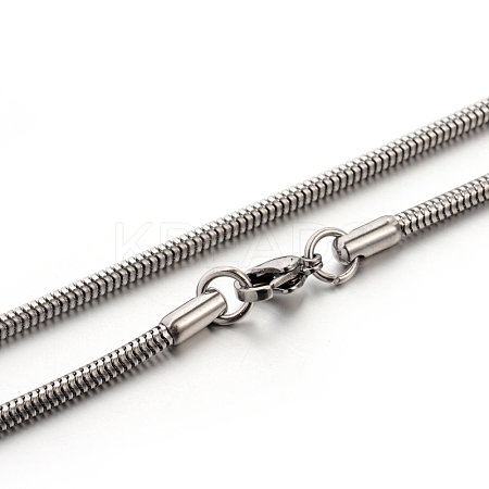 Tarnish Resistant 304 Stainless Steel Snake Chain Necklaces STAS-M174-005P-2.4-1