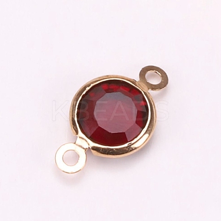 Brass Pave Glass Connector Charms FIND-WH0420-93KCG-04-1