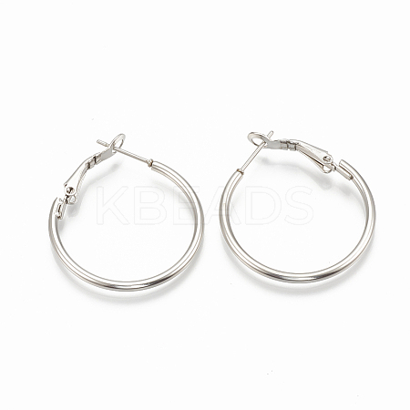 Tarnish Resistant 304 Stainless Steel Hoop Earrings LS-STAS-S078-07-30mm-1