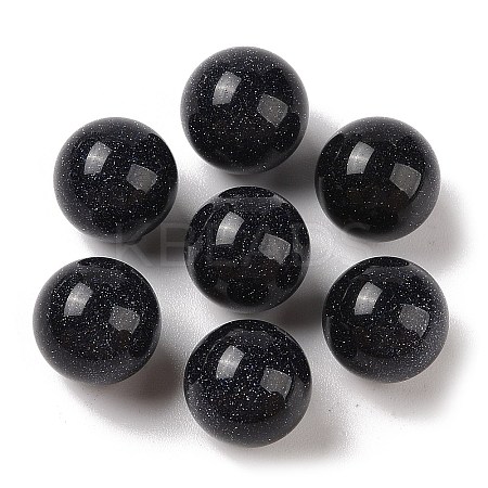 Synthetic Blue Goldstone No Hole Sphere Beads G-K353-04D-26-1