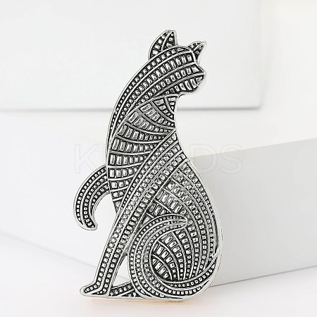 Persian Cat Alloy Brooches JEWB-Q004-03AS-1