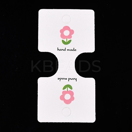 Folding Flower Pattern Paper Jewlery Display Cards for Necklaces CDIS-T004-22-1