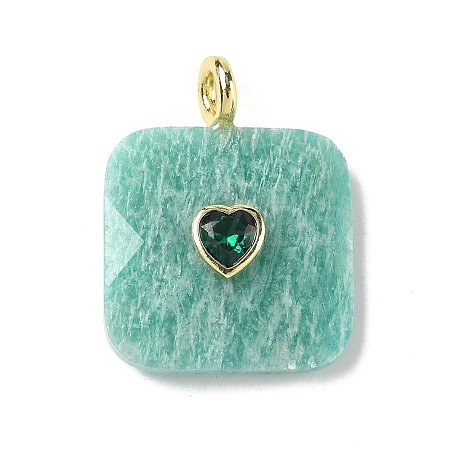 Natural Amazonite Faceted Pendants G-C274-03H-1