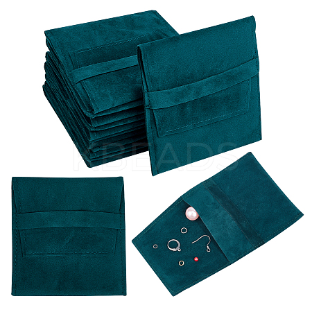 Velvet Jewelry Flap Pouches X-ABAG-WH0038-43D-1