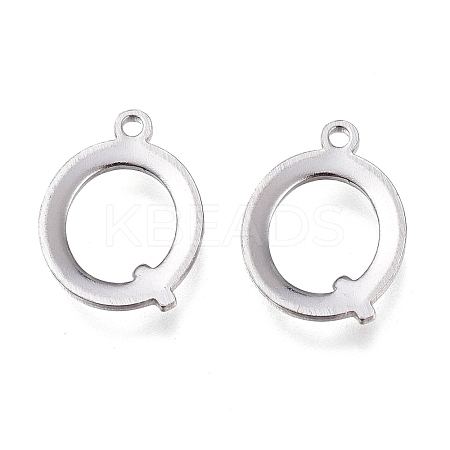 Tarnish Resistant 304 Stainless Steel Charms STAS-H112-Q-P-1