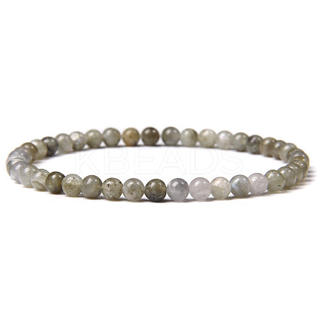 4mm Round Natural Labradorite Beads Bracelet for Men LS-KG3069-19-1