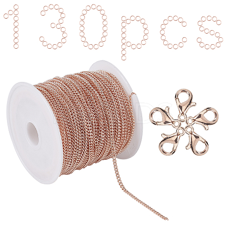 DIY Curb Chain Jewelry Making Kits DIY-SC0014-52RG-1
