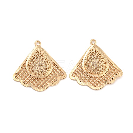 Rack Plating Brass Hollow Pendants KK-P244-07KCG-1