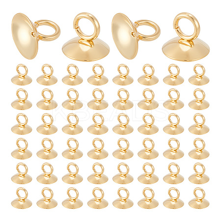 100Pcs 304 Stainless Steel Bead Cap Pendant Bails STAS-UN0042-26A-1