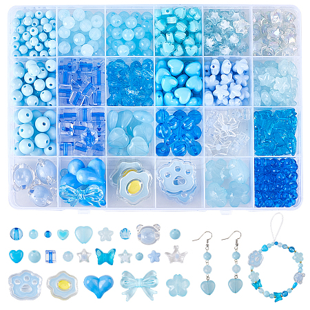 Opaque & Transparent Acrylic Beads Kits MACR-SP0001-48B-1