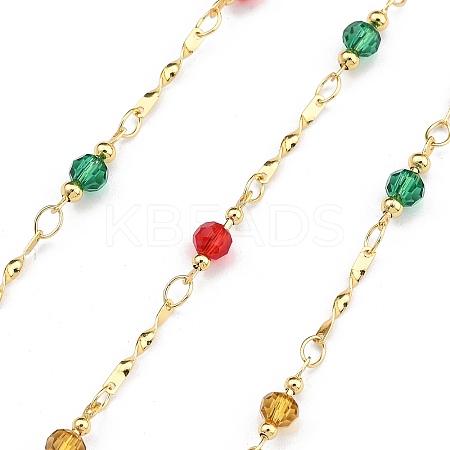 Brass Round Link Chains KK-D368-01G-F-1