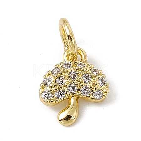 Brass Micro Pave Cubic Zirconia Charms ZIRC-F132-19G-1