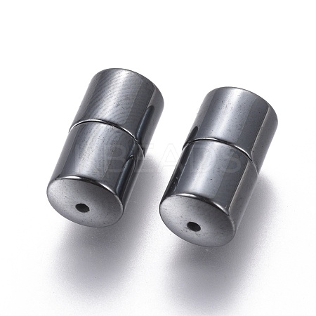 Magnetic Synthetic Hematite Screw Jewelry Clasps G-Q090-1-1