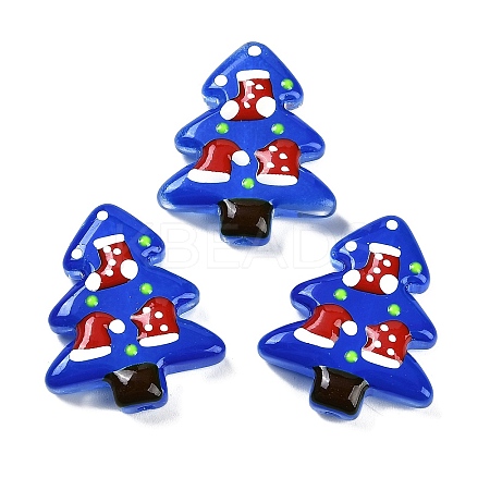 Christmas Theme Handmade Lampwork Beads LAMP-I027-07S-1