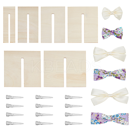 6Pcs Wooden Bowknot Making Template DIY-NB0014-47-1