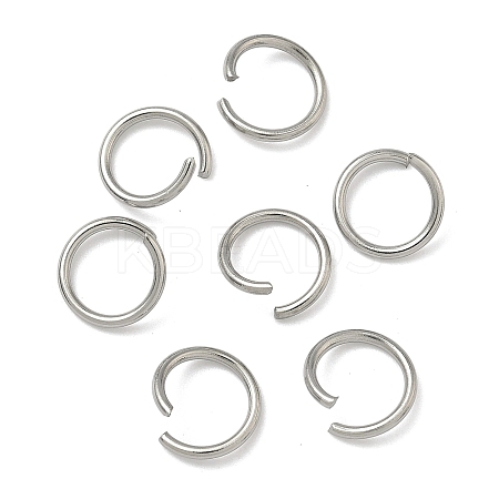 Non-Tarnish 304 Stainless Steel Open Jump Rings X-STAS-E066-08-10mm-1