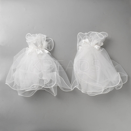 Polyester Bridal Lace Oversleeves for Women AJEW-WH20007-90-1