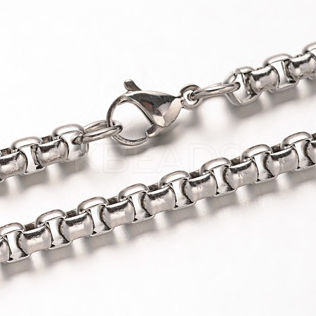 Non-Tarnish 304 Stainless Steel Box Chains Necklaces NJEW-O066-23-1