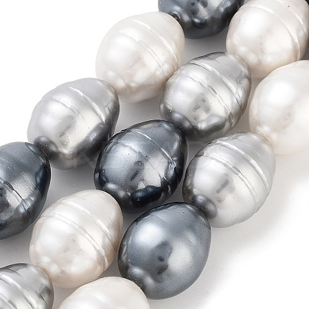 Electroplated Shell Pearl Beads Strands BSHE-H110-01-04-1