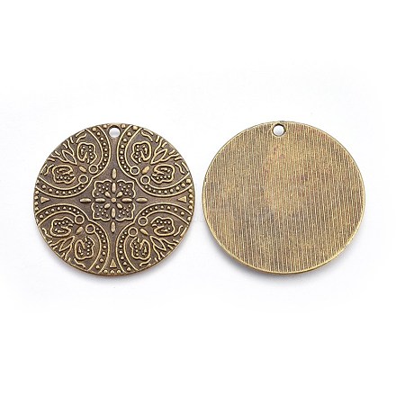 Tibetan Style Alloy Pendants TIBEP-QA2298-AB-LF-1