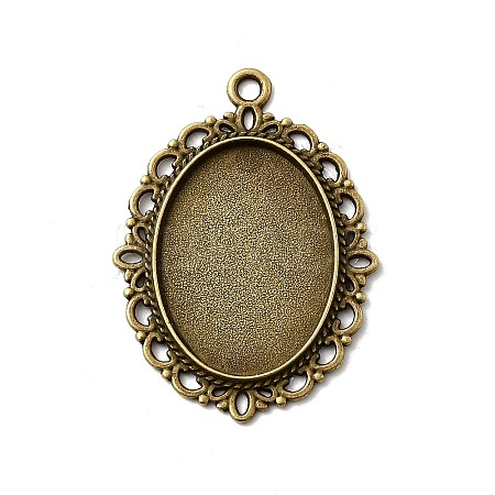 Zinc Alloy Pendant Settings for Cabochon & Rhinestone PALLOY-A15257-AB-LF-1