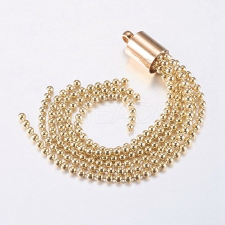 Iron Ball Chain Tassel Pendants IFIN-K033-03G-1