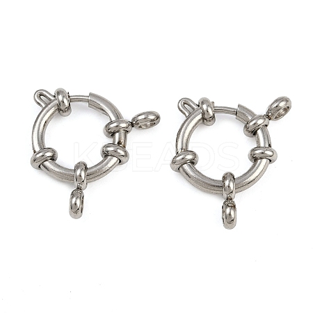 304 Stainless Steel Spring Ring Clasps LS-STAS-B095-03P-03-1