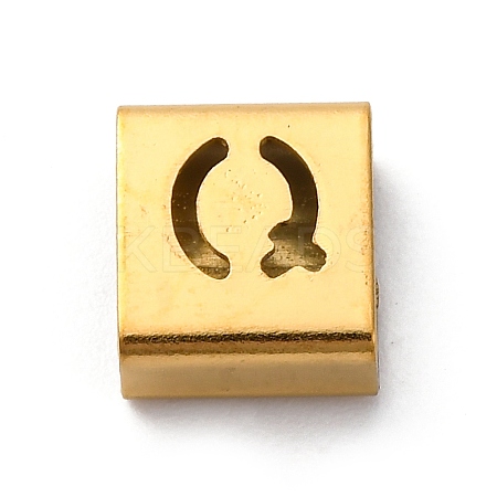 Ion Plating(IP) 304 Stainless Steel Square Slide Charms STAS-L132-06Q-G-1