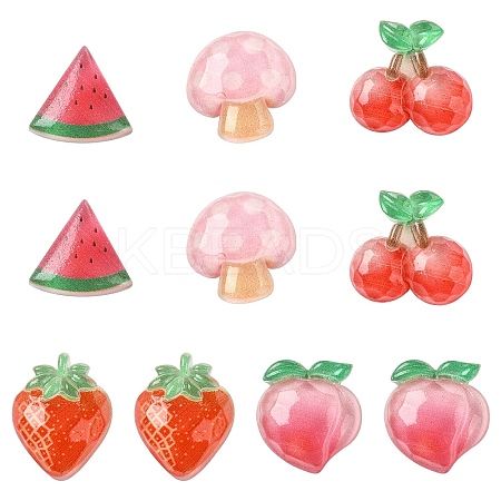 50Pcs 5 Styles Transparent Resin Cabochons CRES-YW0002-50-1