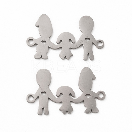 Non-Tarnish 201 Stainless Steel Connector Charms STAS-K251-095P-1
