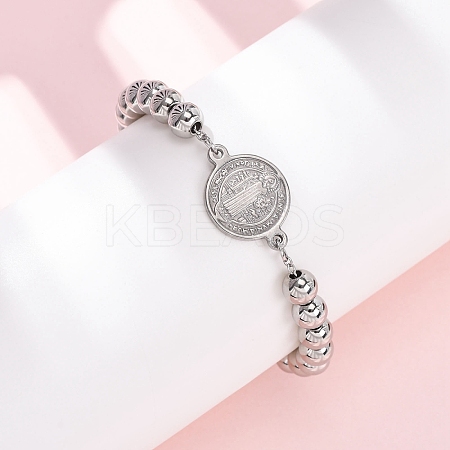 304 Stainless Steel Link Bracelets BJEW-B163-02P-1