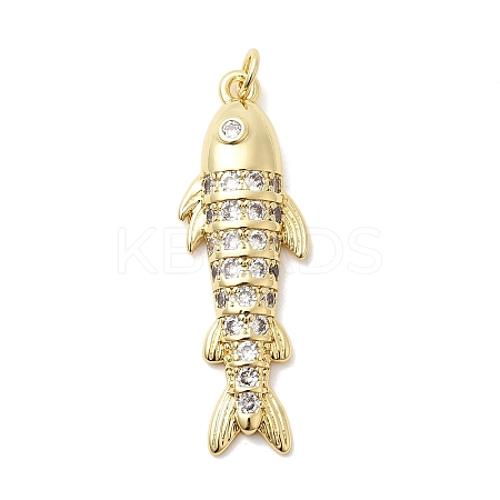 Brass Micro Pave Cubic Zirconia Pendants KK-K529-56B-G-1