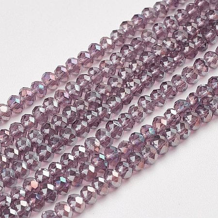 Electroplate Glass Beads Strands LS-EGLA-D020-3x2mm-81-1