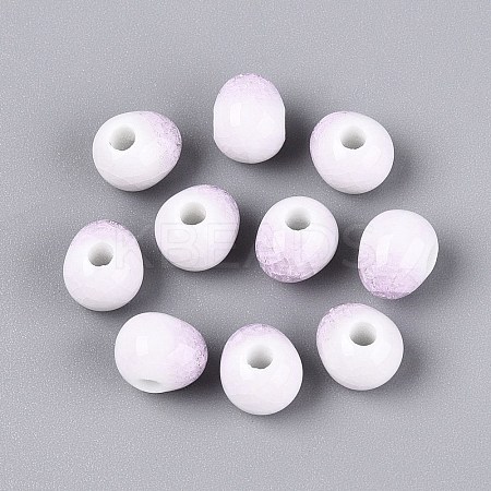 Handmade Crackle Porcelain Beads PORC-Q008-06B-03-1