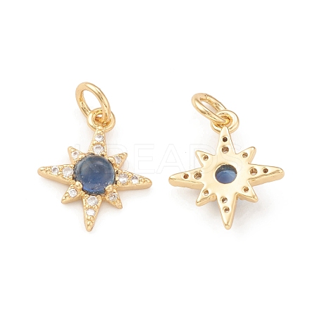 Eco-Friendly Brass Micro Pave Cubic Zirconia Charms KK-I698-28G-1