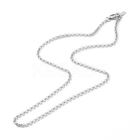 304 Stainless Steel Rolo Chain Necklaces NJEW-JN03568-01-1