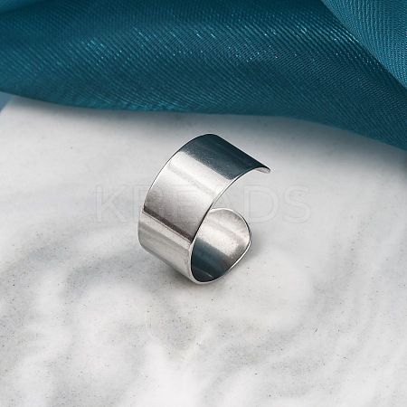 304 Stainless Steel Open Cuff Rings RJEW-G335-01B-1