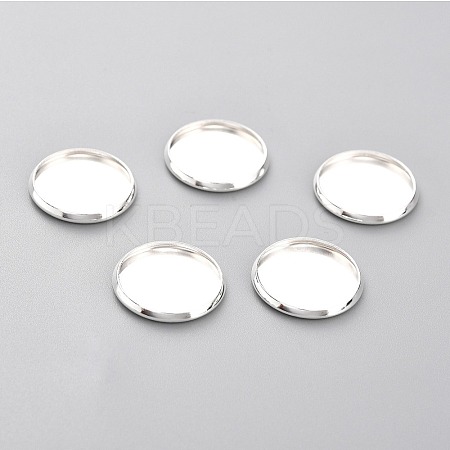 304 Stainless Steel Cabochon Settings STAS-Y001-12E-S-1