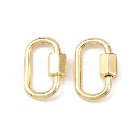 Brass Screw Carabiner Lock Charms KK-Z132-07G-1