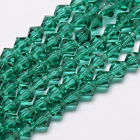 Imitate Austrian Crystal Bicone Glass Beads Strands X-GLAA-F029-6x6mm-10-1