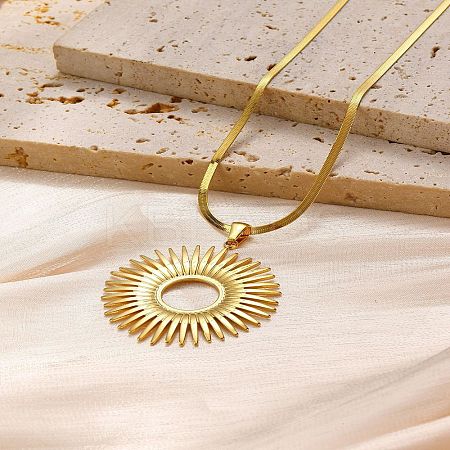 304 Stainless Steel Pendant Necklaces for Women FS-WG37FE6-05-1