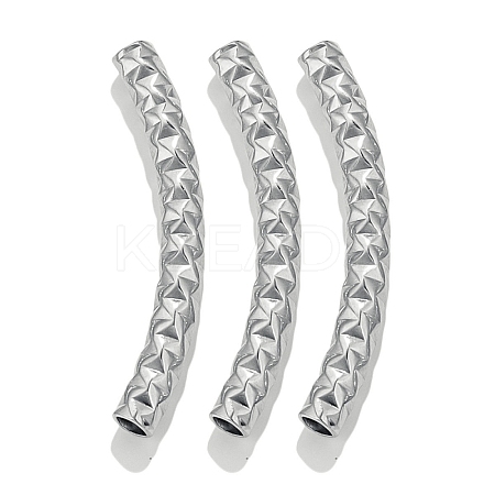 304 Stainless Steel Curved Tube Beads LS-STAS-M071-03I-P-1